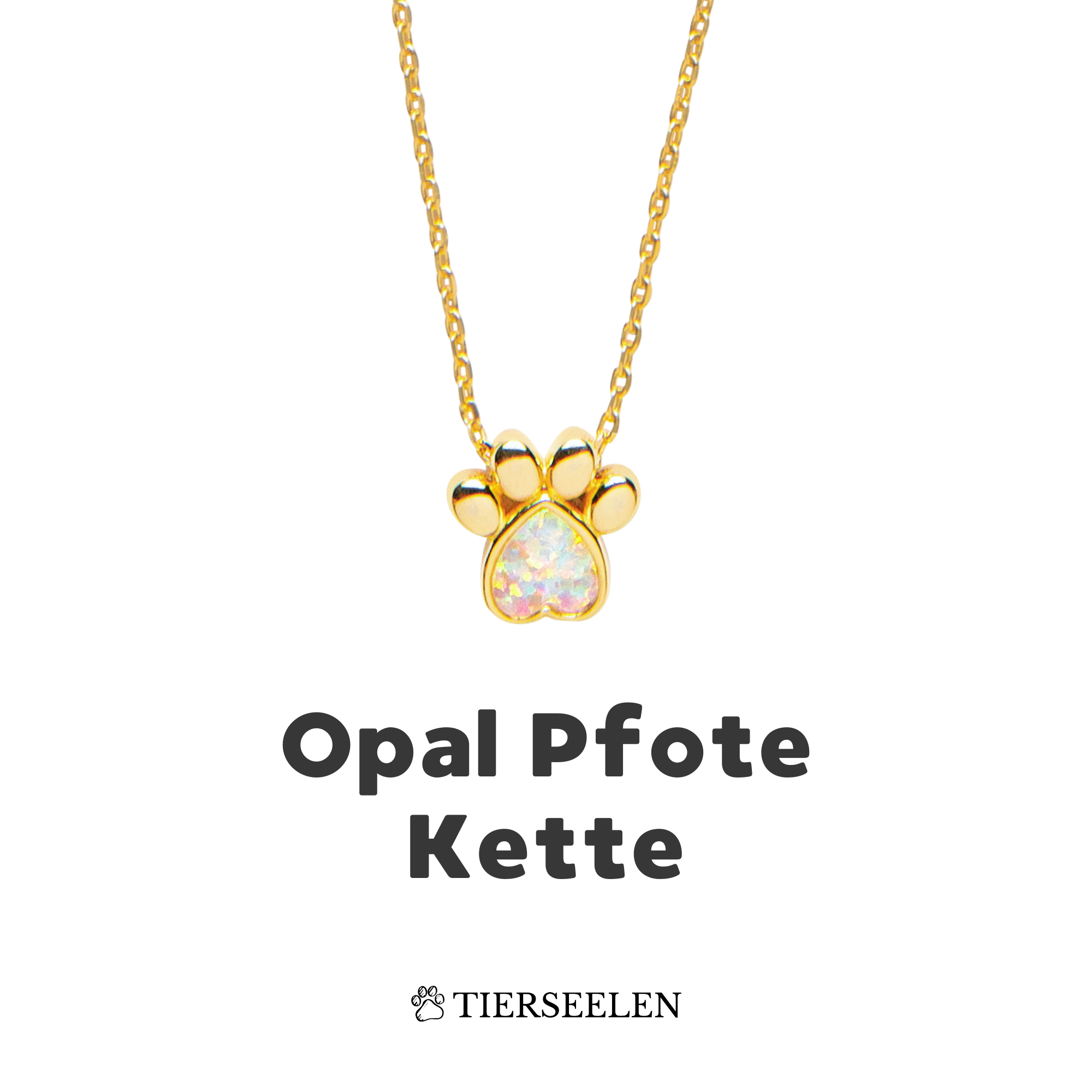 Opal Paw Necklace (Stainless Steel)
