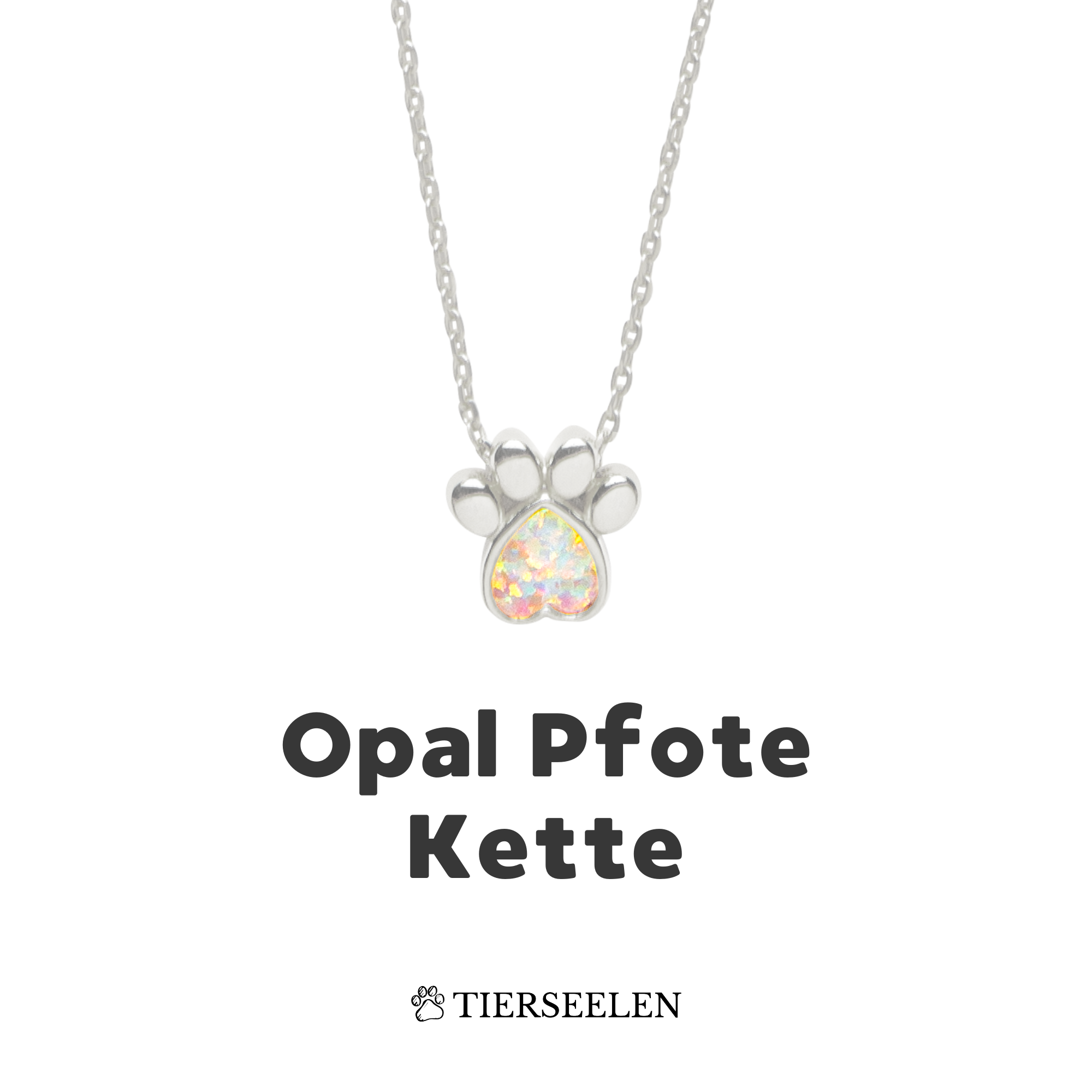 Opal Paw Necklace (Stainless Steel)