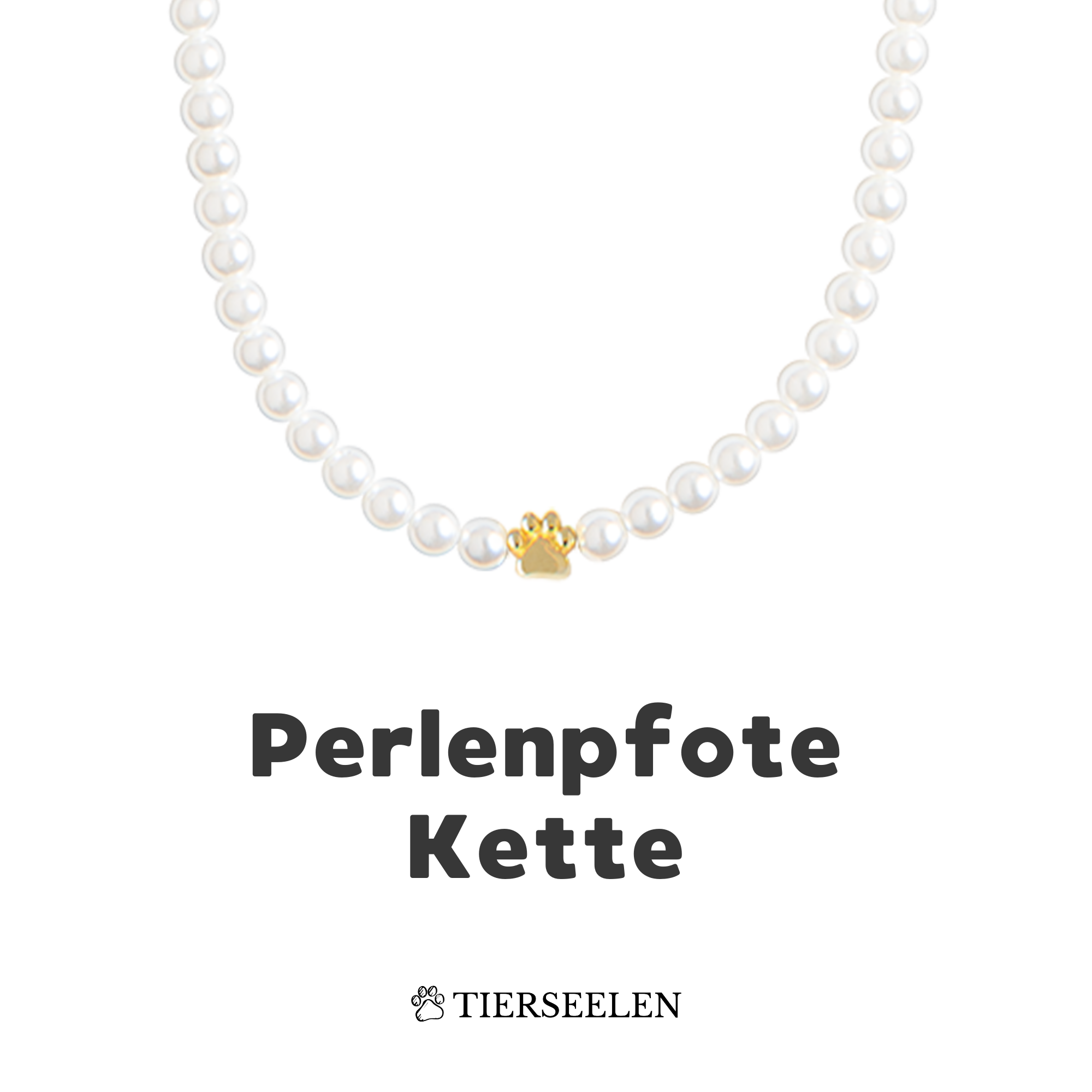 Pearl paw necklace