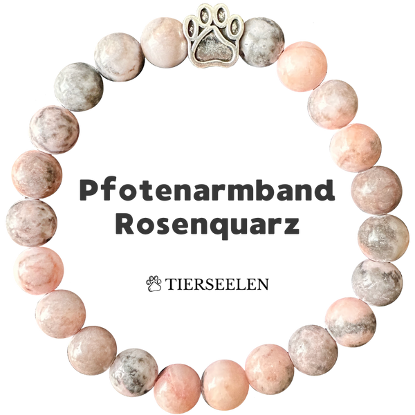 Pfotenarmband - Rosenquarz