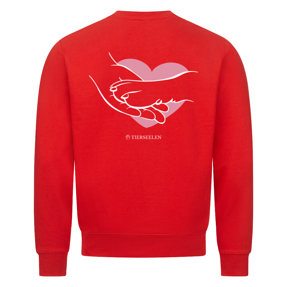 Damen Hoodie Mit Pfoten-Herz Aufdruck – Aus Baumwolle, Tailliert, Mit Kapuze & Tasche