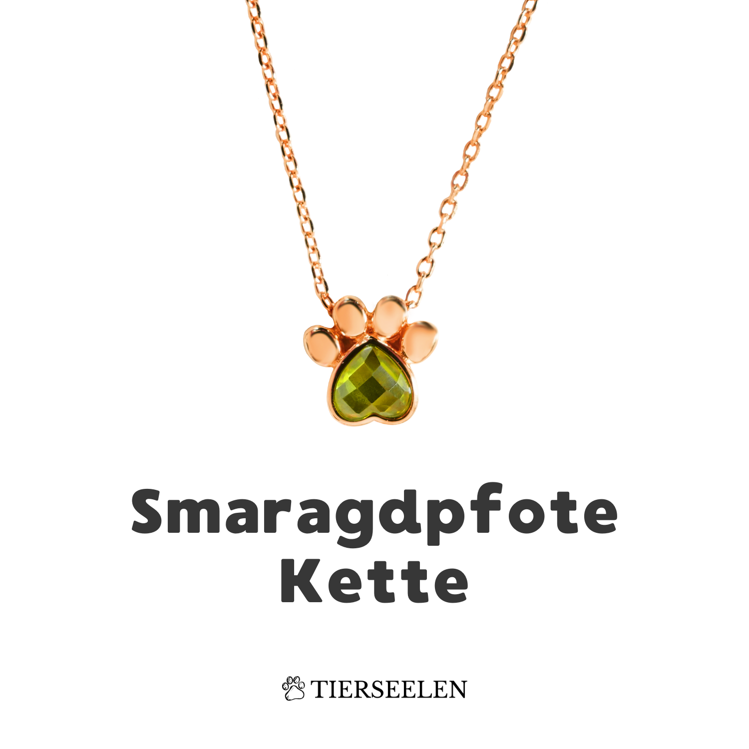 Emerald Paw Necklace