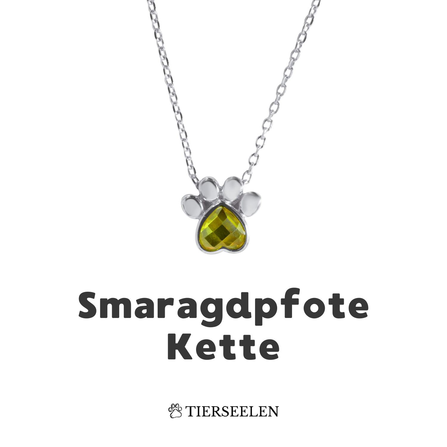 Emerald Paw Necklace