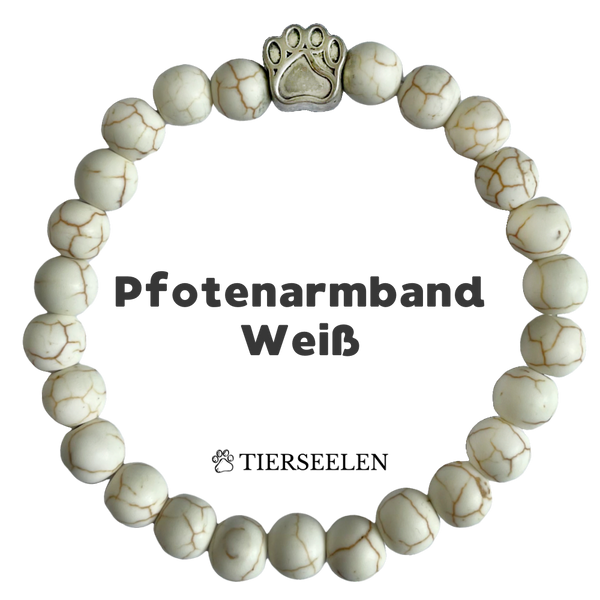 Pfotenarmband - Weiß